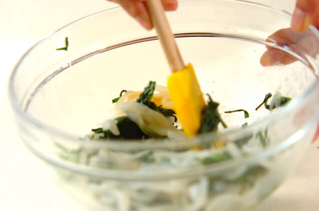 ニラとイカのぬたの作り方の手順3