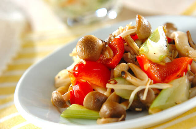 キノコのガーリック炒め