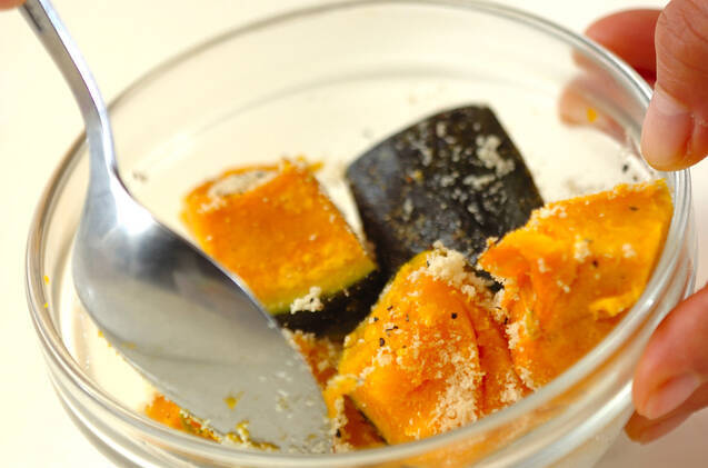 カボチャのチーズ和えの作り方の手順2