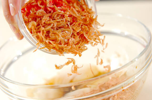 クレソンと桜エビのサラダの作り方の手順5