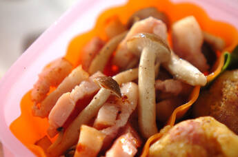 シメジとベーコンのソテー