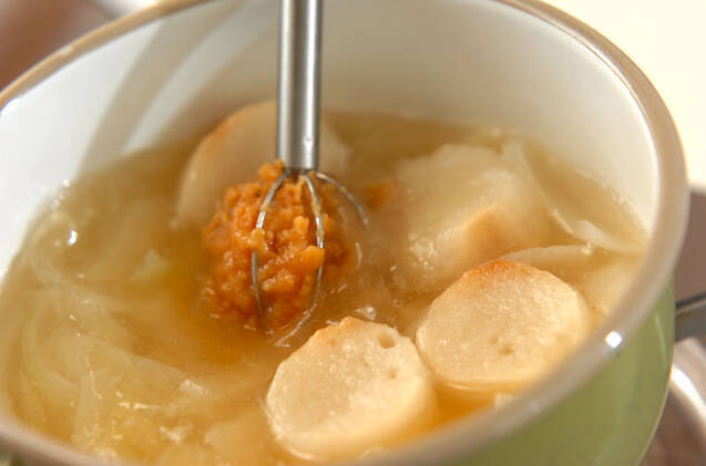 ジャガイモと玉ネギのみそ汁の作り方の手順5