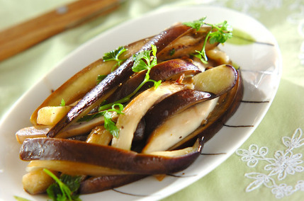 ナスのブラックペッパーソテー