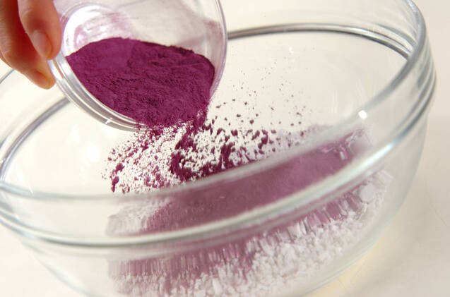 パープル白玉みつ豆の作り方の手順1