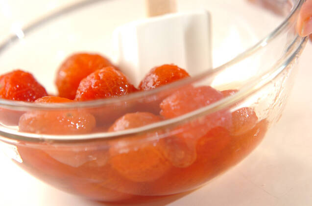 プチトマトの甘酢和えの作り方の手順2