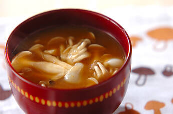ユリネとシメジのみそ汁