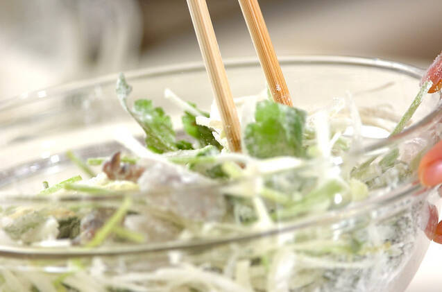 エビとミツバのかき揚げの作り方の手順5