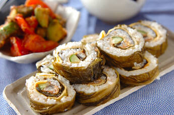 野沢菜のり巻き