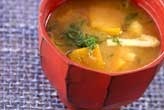 カボチャ油揚げのみそ汁