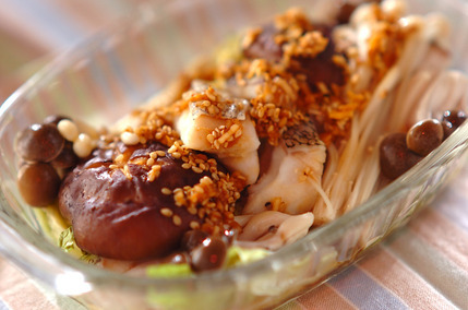 タラとキノコのレンジ蒸し