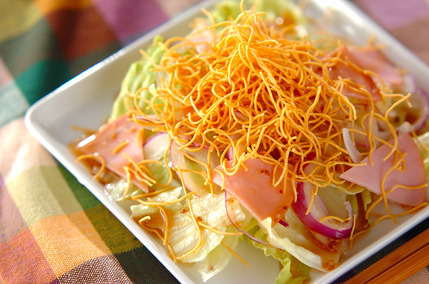 揚げそばサラダ