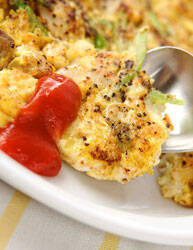 たっぷりエビとホタテとアサリのスペイン風オムレツ