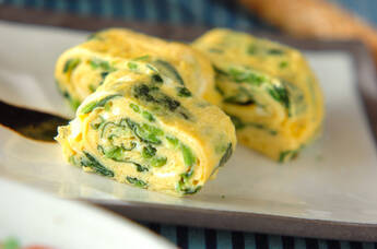 ホウレン草入りだし巻き卵