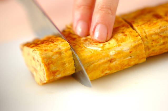 ナメタケ入り卵焼きの作り方の手順4