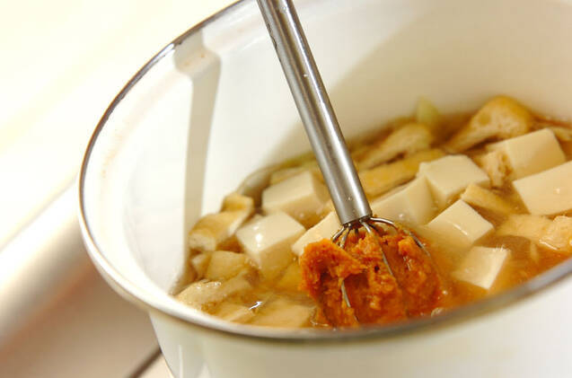 豆腐のみそ汁の作り方の手順4