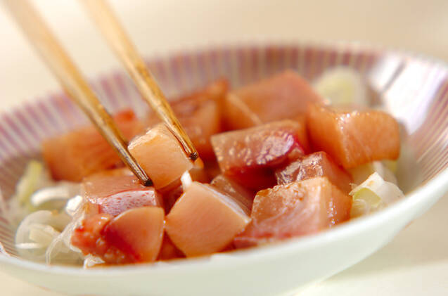 漬けブリ納豆風の作り方の手順2