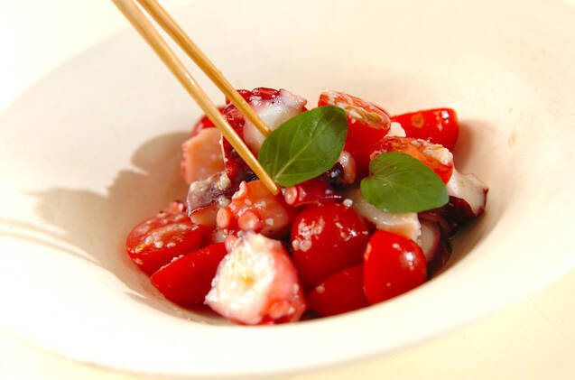 タコとプチトマトの塩麹マリネの作り方の手順3