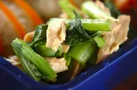 小松菜とささ身のワサビ和え