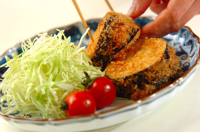 米ナスのはさみ揚げの作り方の手順7