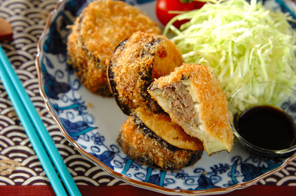 米ナスのはさみ揚げ