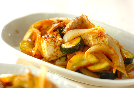 ズッキーニのカレー炒め