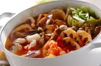 海鮮鍋～トマト鍋～チーズニョッキ