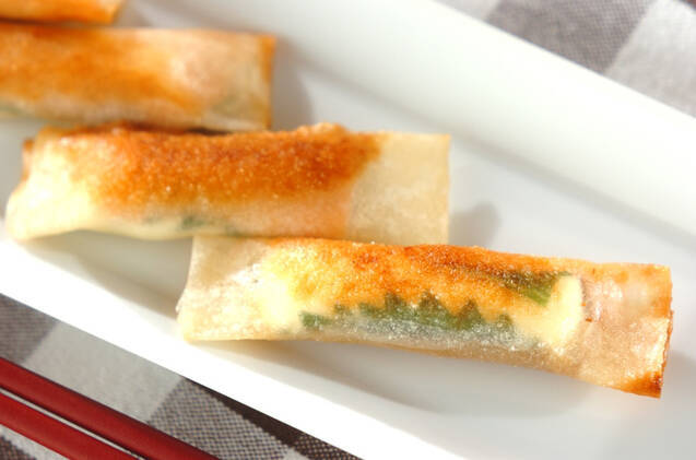 サーモンとクリームチーズの春巻き