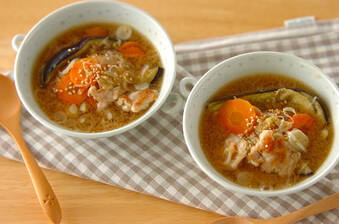 アーモンドミルクのスタミナスープ