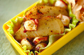 タコとジャガイモのジェノバ風炒め