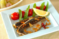 アジのガーリック焼き