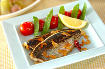 アジのガーリック焼き