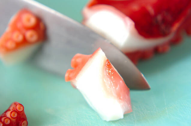 タコとのりの汁の作り方の手順1