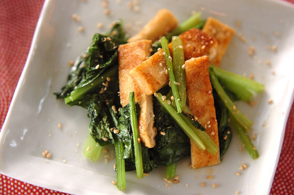 小松菜のユズコショウ炒め
