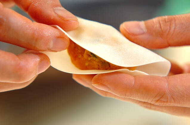 カボチャの煮物餃子の作り方の手順2