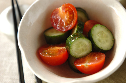 キュウリのピリ辛山椒和え