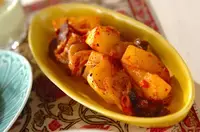 カブのキムチ炒め