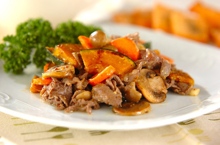 炒め牛肉のマリネ