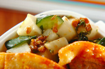 キュウリと大根のもろみ和え