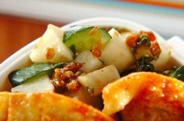 キュウリと大根のもろみ和え