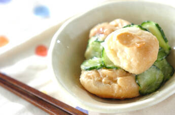 もち麩のからし酢みそ和え