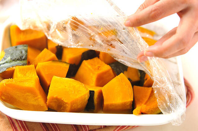 カボチャのレンジおかずの作り方の手順2