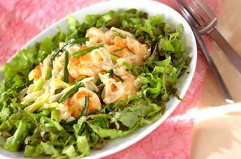 クリームエビマヨ炒め