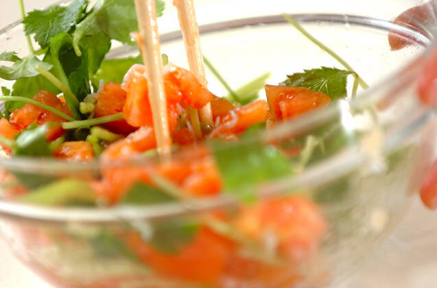 トマトの和風サラダの作り方の手順5