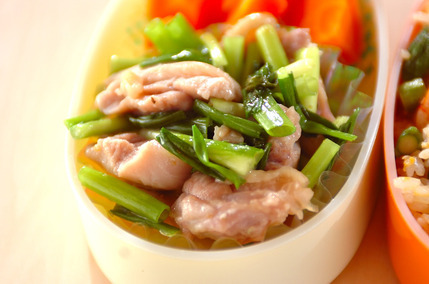 蒸し鶏とネギのユズコショウ和え