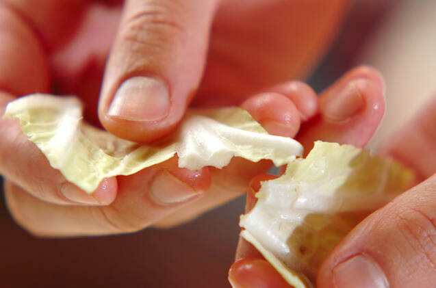 アサリと白菜の和風チャウダーの作り方の手順1