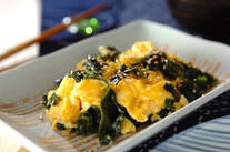 ワカメとふんわり卵の炒め物