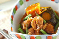 時短！ジューシー鶏ももとカボチャの煮物