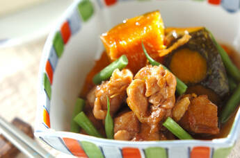 時短！ジューシー鶏ももとカボチャの煮物