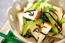 キュウリの塩昆布和え