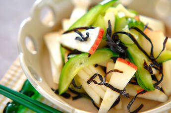 キュウリの塩昆布和え